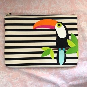 Kate Spade Tucan bird clutch NWOT